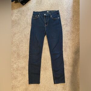 7 For All Mankind - High-Waist Cropped Skinny Jeans
